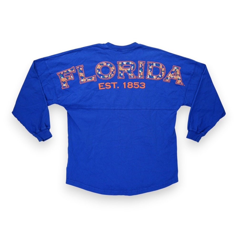 Unisex Spirit Jersey Royal Florida Gators Oversized Long‎ Sleeve T-Shirt Size M